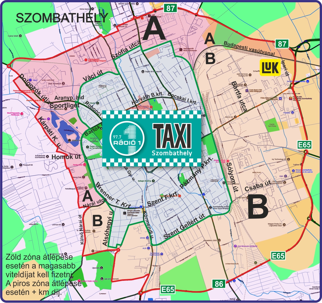Szombathelyi Zónatérkép